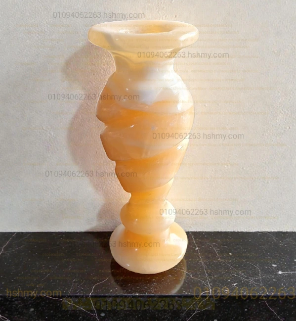 فازة ألباستر عسلي مصري