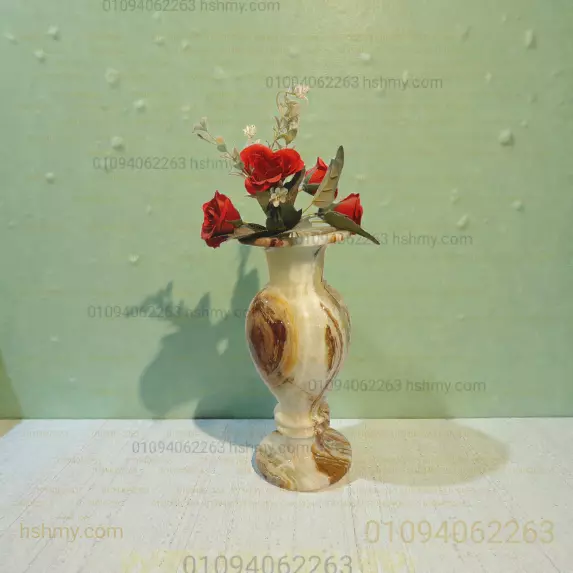 فازة رخام أونيكس بني