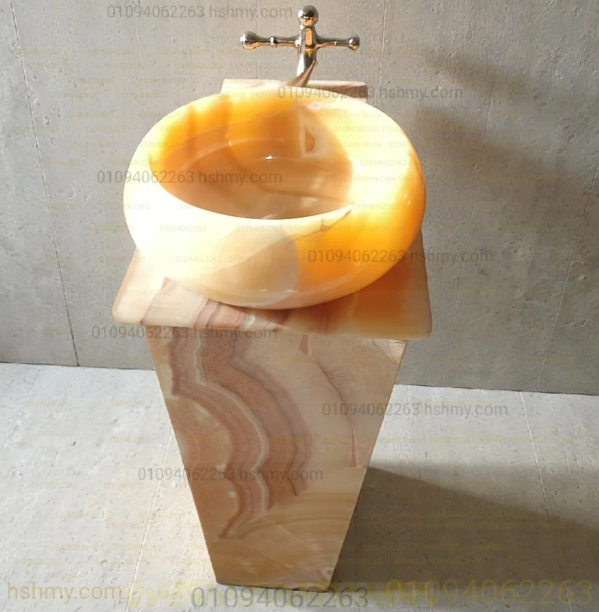 حوض ألباستر معرق