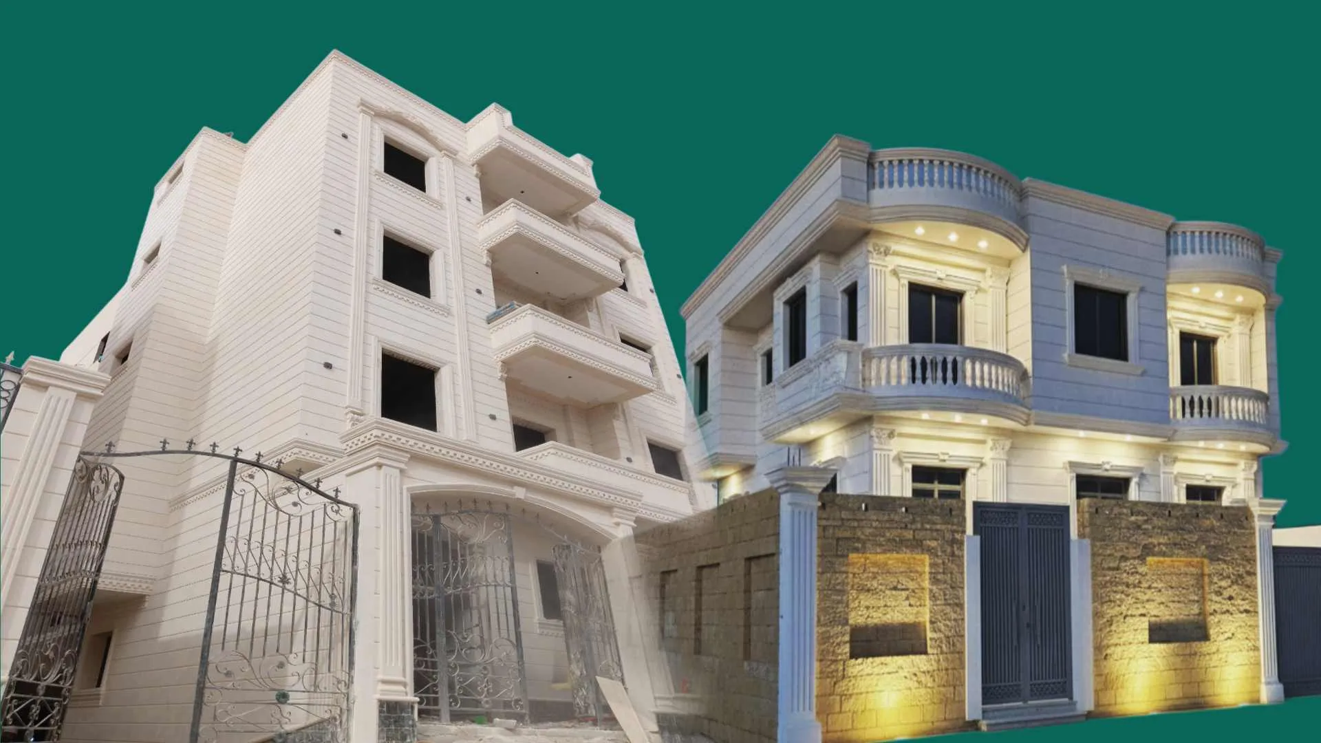 طريقة تركيب الحجر الهاشمي على الواجهات الكلاسيكية
