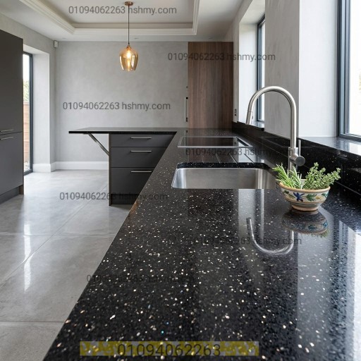 جرانيت أسود أسواني للمطابخ