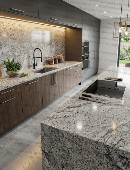 مطبخ جرانيت كشمير سيلفر